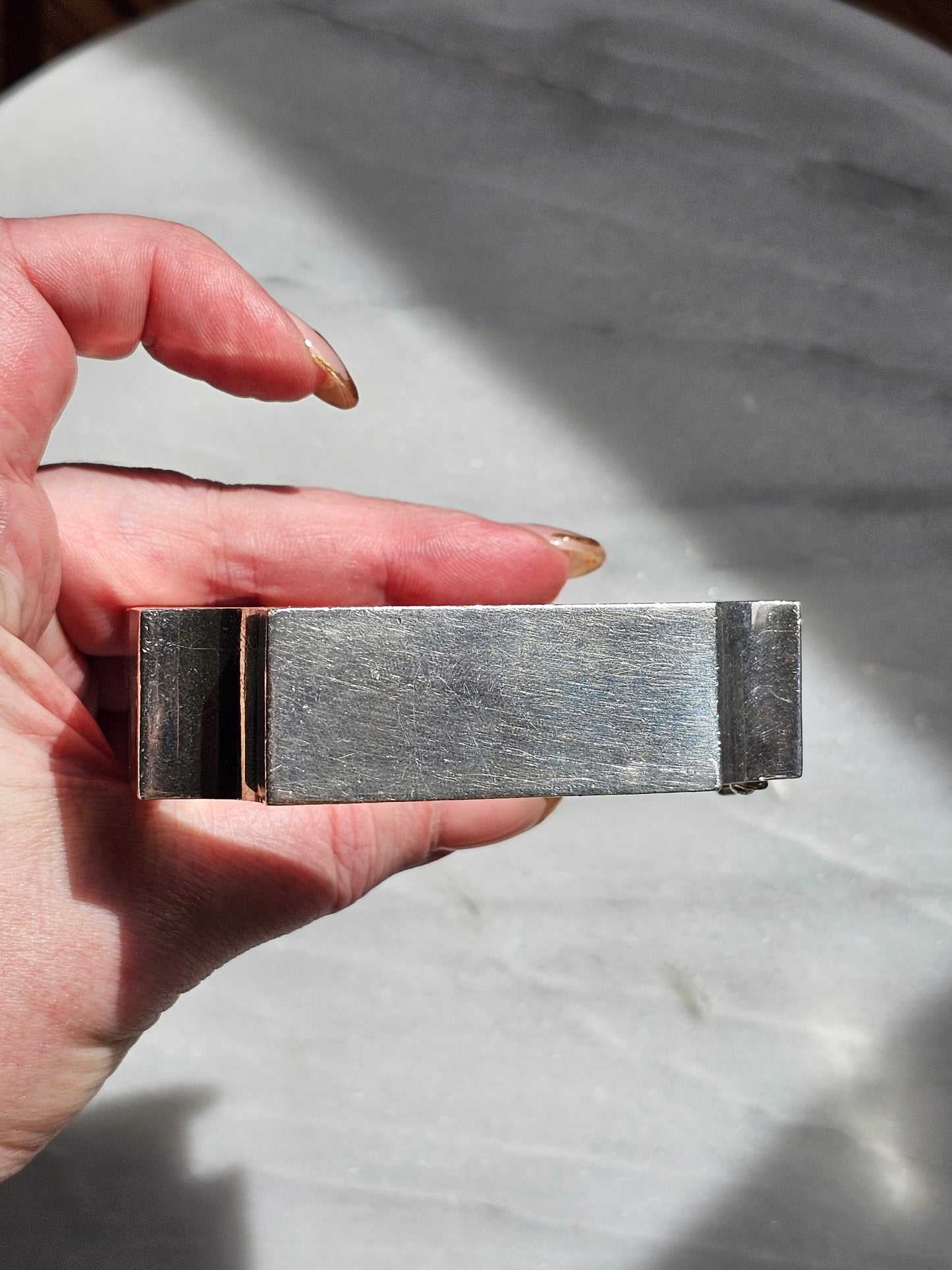 Vintage 1940's Sterling Silver Closing Cuff Bracelet