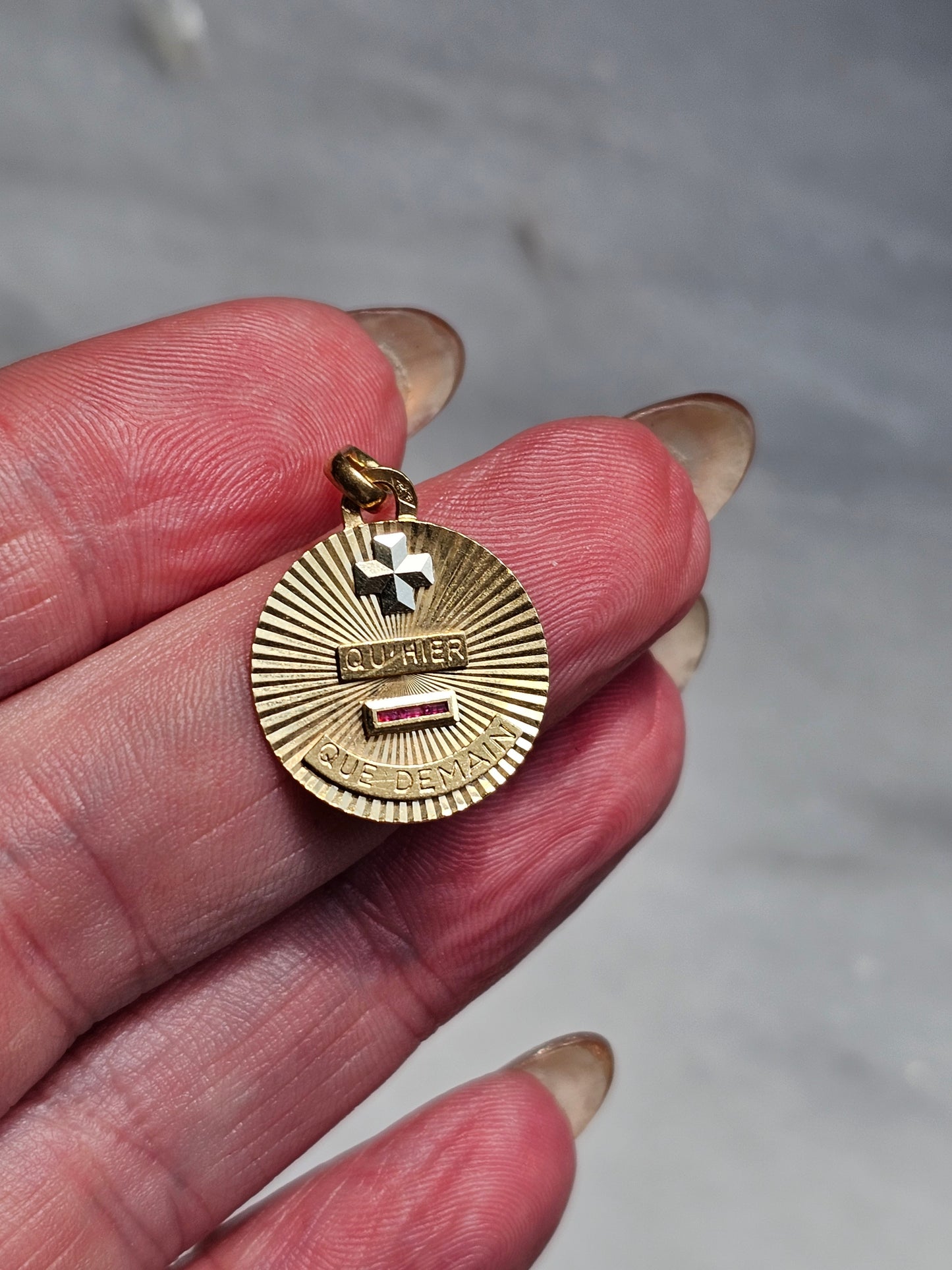A. Augis Vintage Love Pendant - Solid 14k Gold