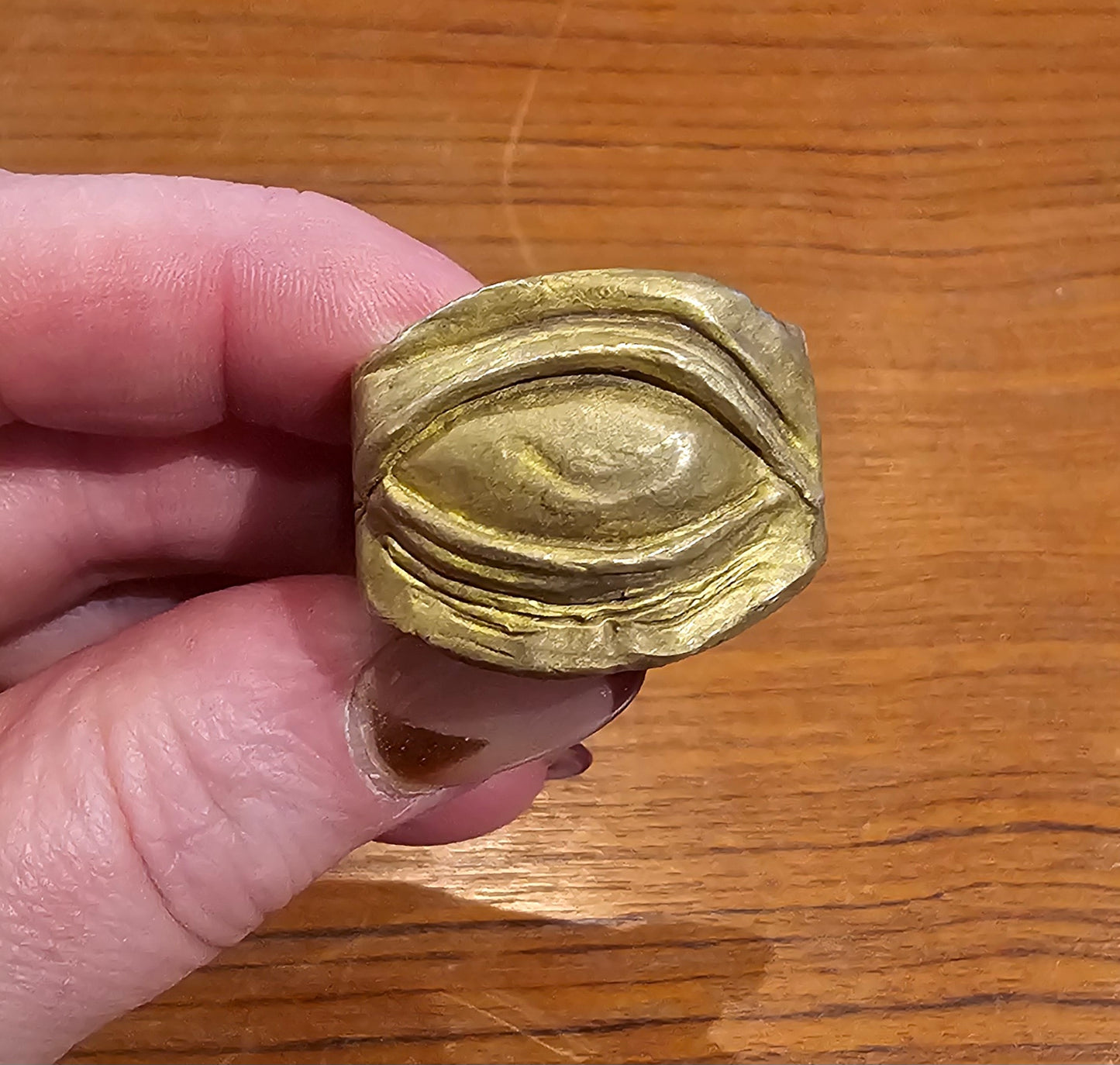 Lover's Eye Biker Ring in Bronze