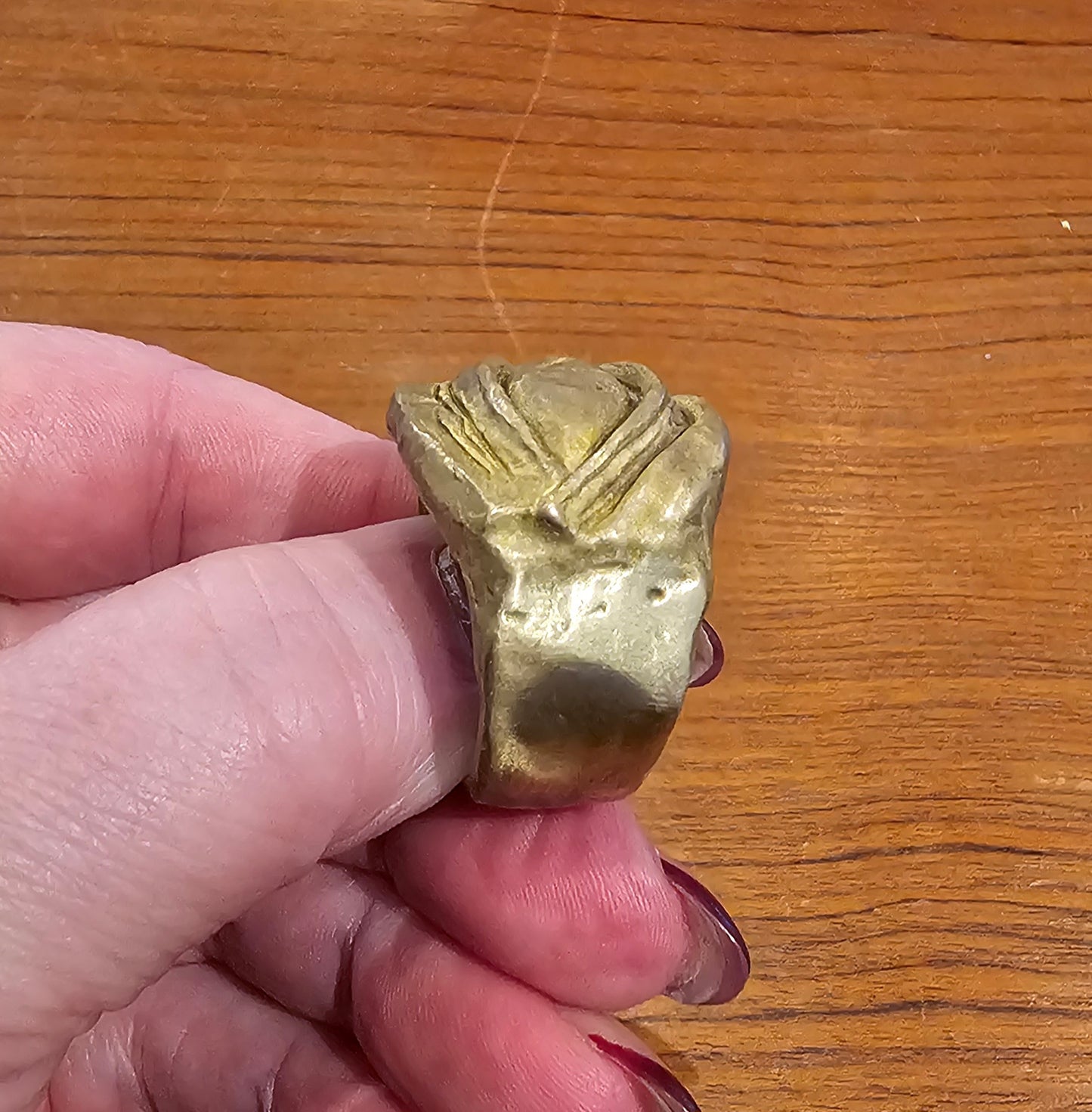 Lover's Eye Biker Ring in Bronze
