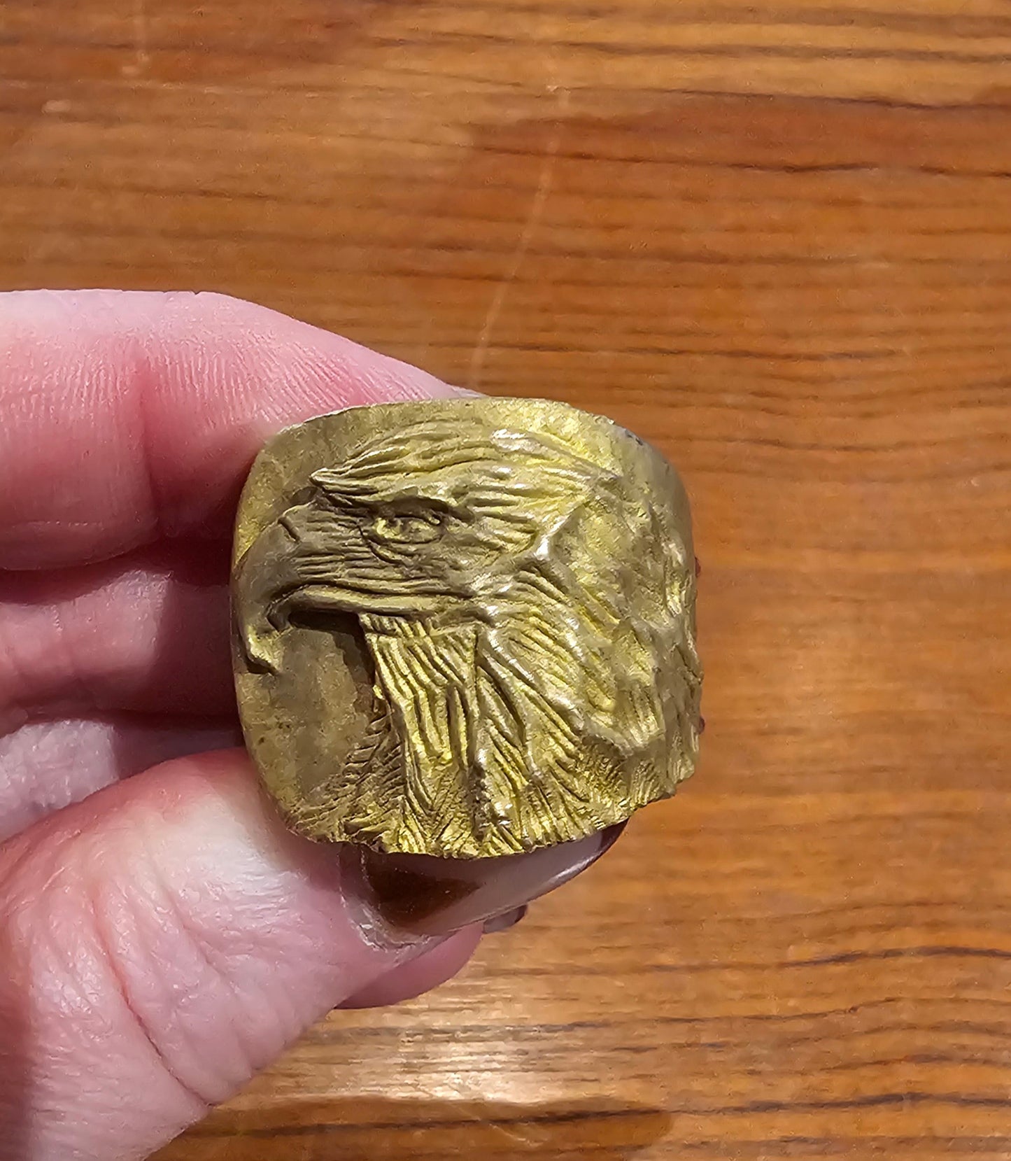 Eagle Biker Ring in Bronze