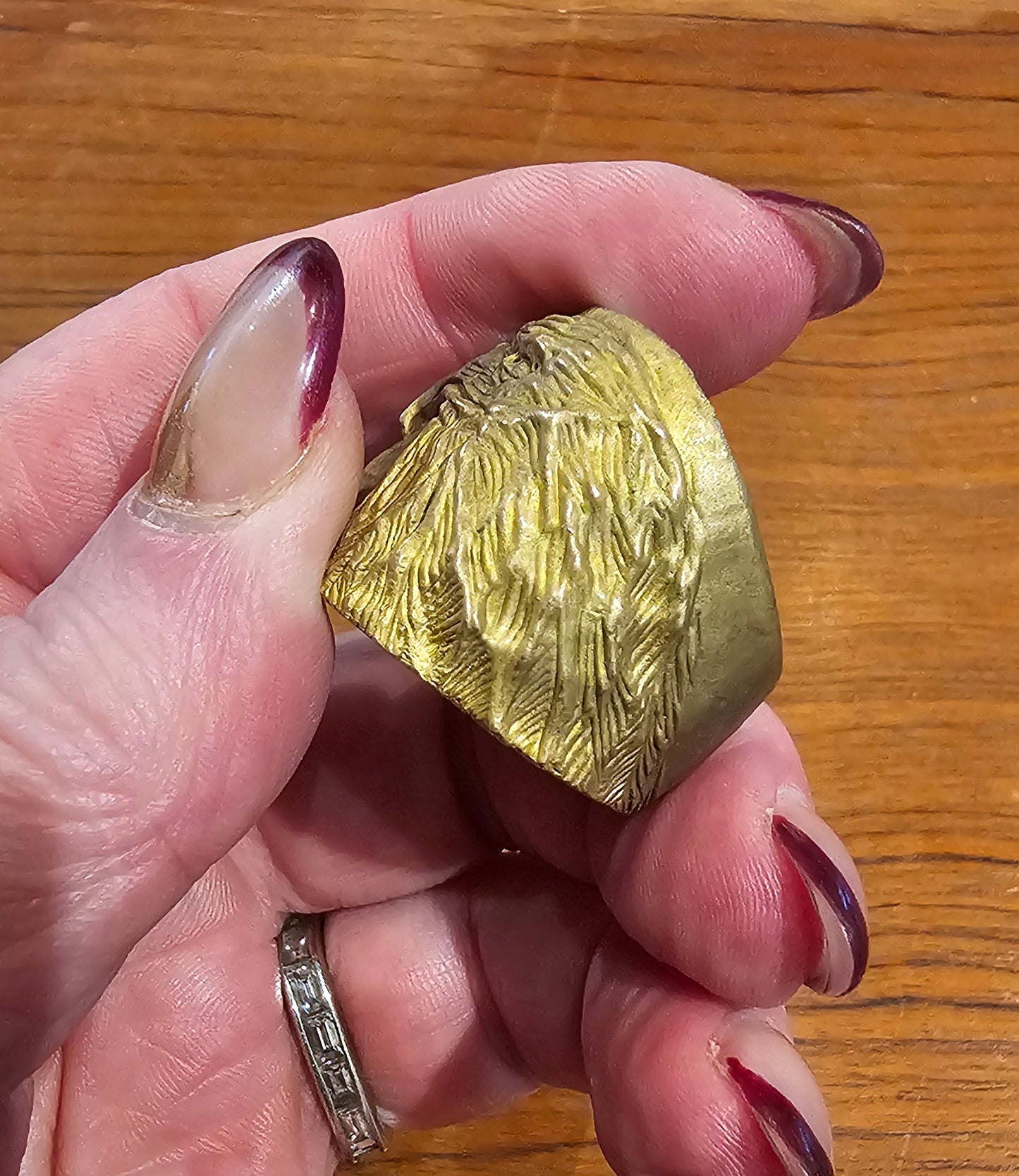 Eagle Biker Ring in Bronze