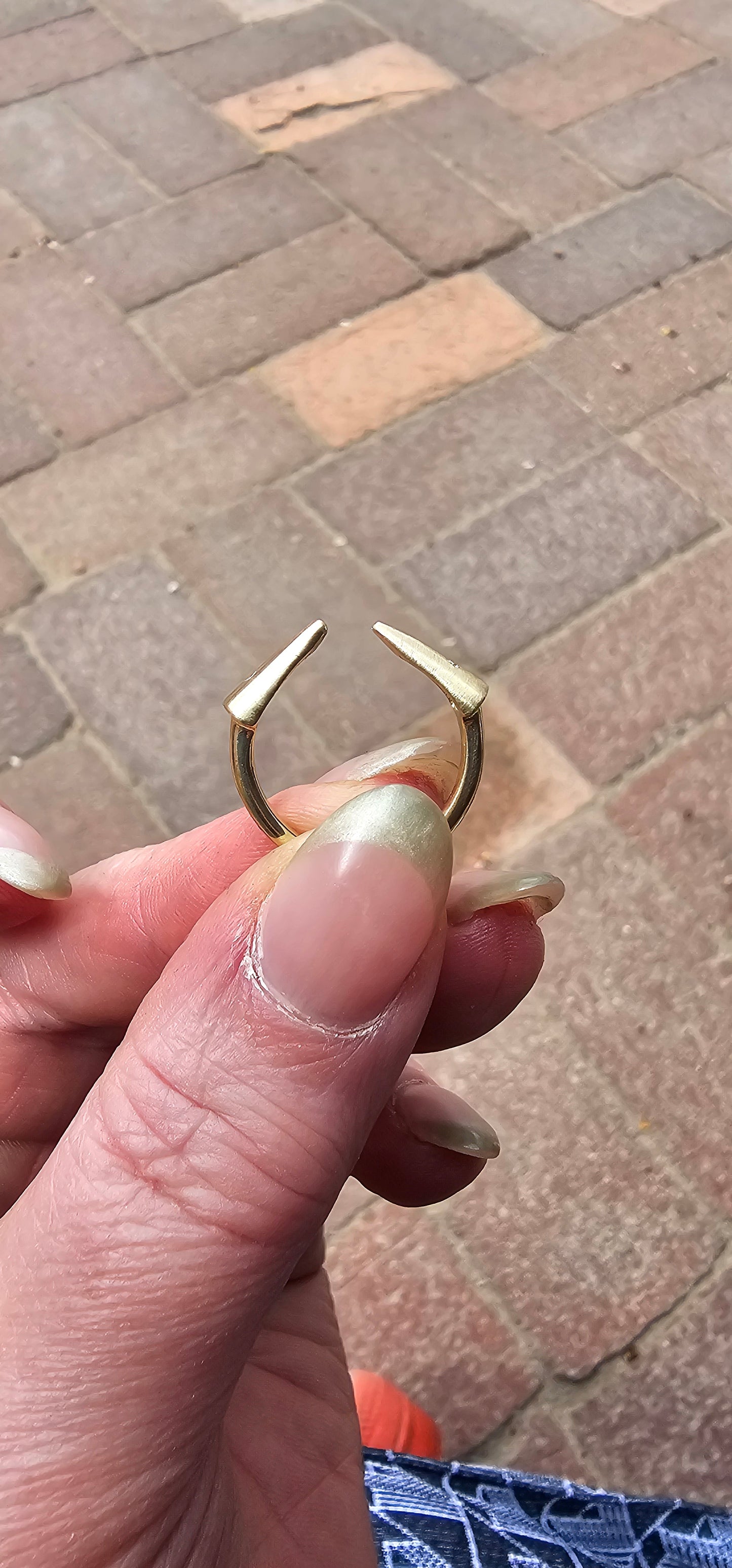Spikes Ring in 10k Yellow Gold with Diamonds