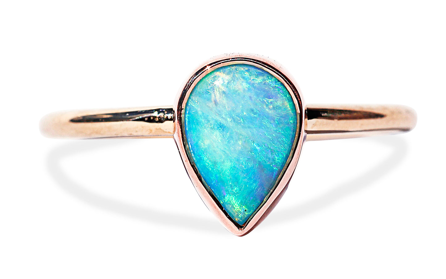 1.2 Carat Boulder Opal Set in 14k Rose and Yellow Gold