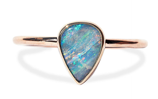 1 Carat Boulder Opal Set in 14k Yellow Gold