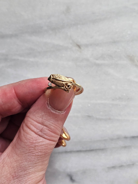 Goldfield NV Vintage Flower Ring - 10k Gold