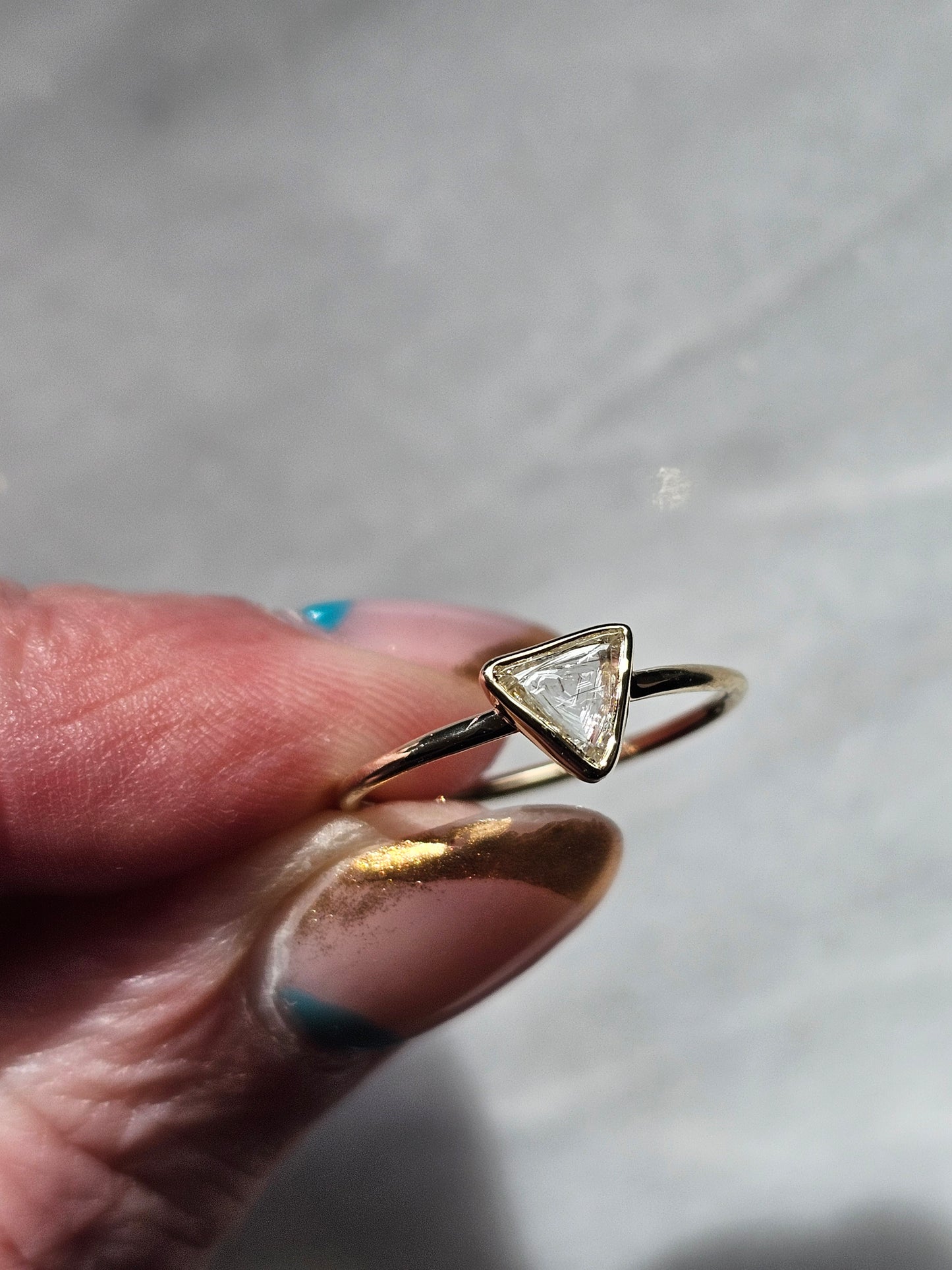 For MH - Uncut VS Macle Diamond Ring in Yellow Gold