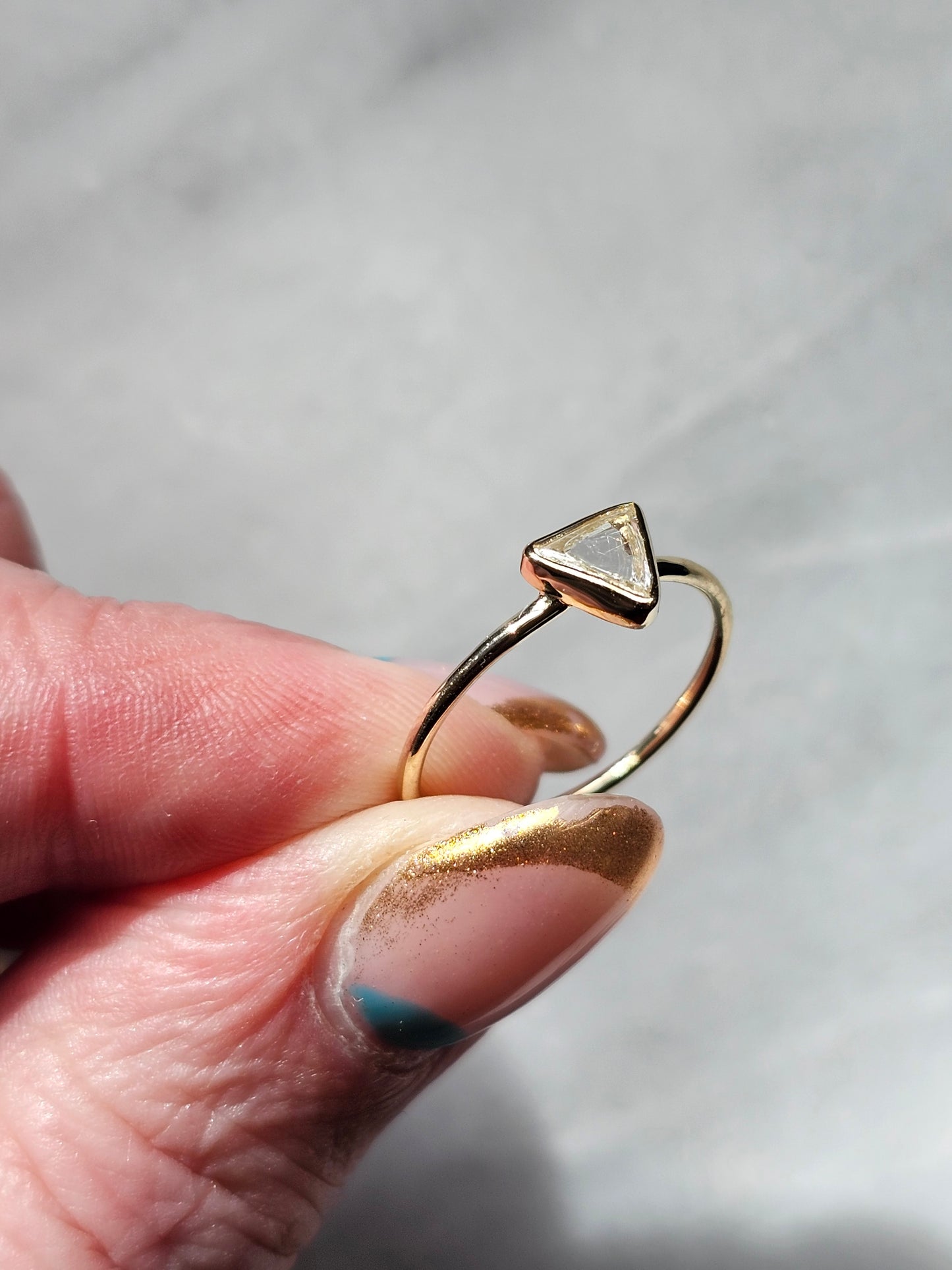 For MH - Uncut VS Macle Diamond Ring in Yellow Gold