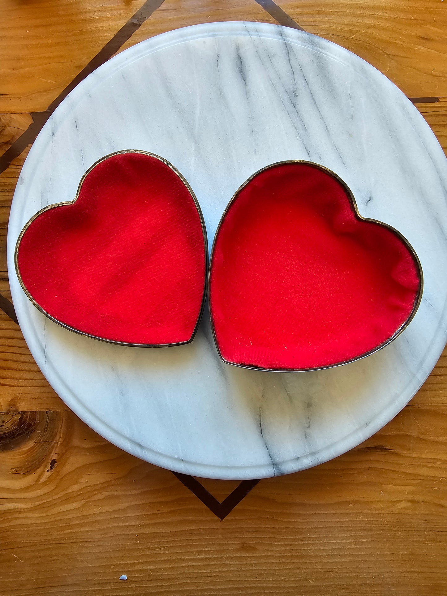 Sterling Silver Heart Shaped Jewelry Box 1950's