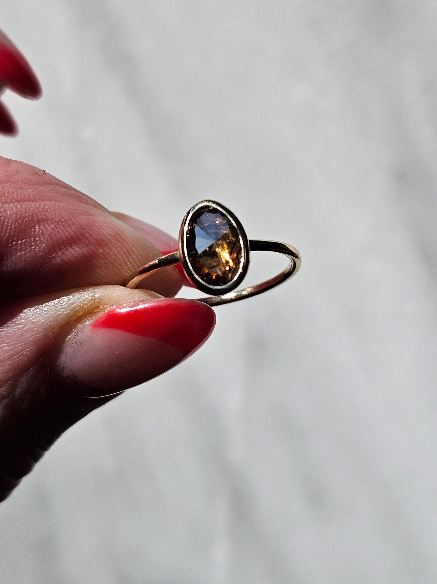 .80 Carat Cocoa Diamond Ring in 14k Yellow Gold