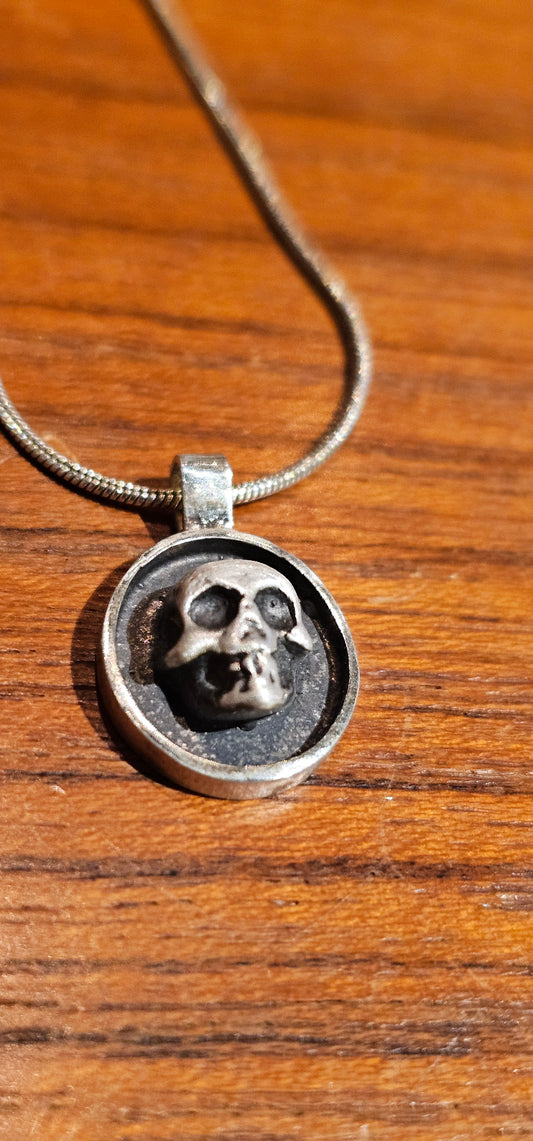 Skull Necklace in Sterling Silver